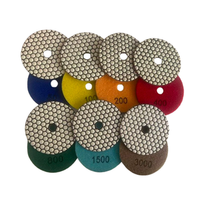 Fabrik-Großhandel 4'' 100mm 7-Stufen Trockenpolierpads 4 Zoll Diamant-Polierpad OEM für Granit Quarz Marmor - Product Image 1