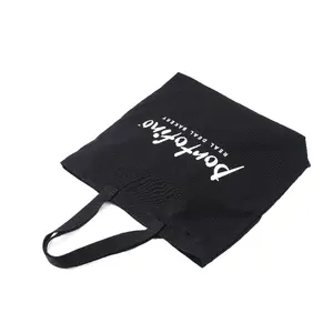 Blank Bag Plain Organic Black 100% Cotton Canvas Bag With Custom