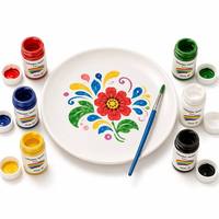 Kit de peinture céramique 25 ml, 6 couleurs, peinture sûre, aux couleurs vives et à haute teneur en pigments pour pot de fleurs en bisque