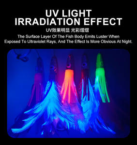 Nouvel Arrivage Leurre de pêche jig 6,5 pouces 1,6 oz, tête en acrylique, jupe de poulpe, leurres artificiels, appât pour marlin et thon, leurre de traîne à plumes - Product Image 2