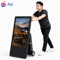 Afficheur numérique LCD 43/55 pouces 2000 nits lisible en plein soleil, batterie rechargeable, IP65, mobile, extérieur, Android, CMS basé sur le cloud