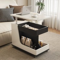 Table console multifonctionnelle pliable en bambou, table d'appoint relevable en bois, mobilier de salon moderne et luxueux pour petits appartements