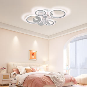 Lampu gantung LED Remote Control, lampu gantung dengan lampu kipas untuk langit-langit gaya Modern - Product Image 2