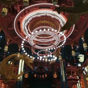 Lampu Gantung Plafon Besi Tempa Chingley untuk Pernikahan, Auditorium, Panggung, Gaya Cina, Lampu Utama, IP65, Natal, Garansi 2 Tahun - Product Image 3