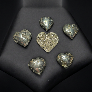 Wholesale Natural Gujarat Pyrite Druzy Heart Gemstone High Grade Puffy Healing <b>Crystal</b> Pocket Hand Carved Shadow Carving - Product Image 1