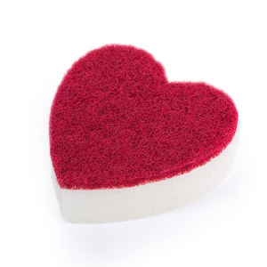 Épurateur d'éponge de lavage de vaisselle anti-rayures en forme de coeur pour le nettoyage de la cuisine - Product Image 2