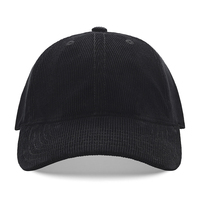 Vintage Fijne Wale Corduroy Zespanelige Ongestructureerde Baseballpet met Gebogen Klep en Verstelbare Sluiting voor Heren en Dames