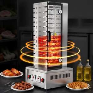 Griglia Elettrica Commerciale per BBQ Senza Fumo, Tipo Verticale, Macchina Automatica Rotante per Kebab, Ideale per Spiedini di Agnello e Vendita Ambulante - Product Image 1