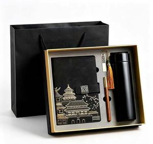Set de Regalo de Cuaderno, Vaso y Bolígrafo con Diseño Cultural Negro para Regalos Corporativos Ejecutivos y Suministros Empresariales al por Mayor - Product Image 1