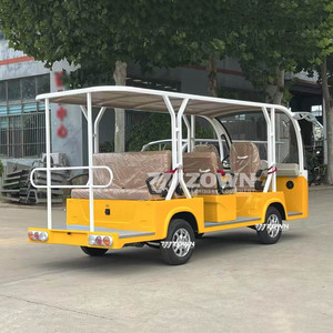 รถชมวิวไฟฟ้าแบบเปิดประทุนสีเหลืองขาวยี่ห้อ ZOWN สำหรับการขนส่งผู้โดยสารในพื้นที่ชมวิว - Product Image 5