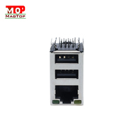 Connecteur RJ45 10G Base-T haute vitesse MagJack avec aimants et blindage intégrés pour serveur