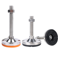 Pieds de nivellement robustes, niveleurs réglables pour pieds de table, vis en acier inoxydable M20 avec patin en caoutchouc et base de 100 mm de diamètre