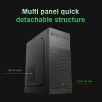Caja de PC de Escritorio con Soporte ATX Completo, GPU de 305 mm, 7 Ranuras de Expansión, Chasis de Computadora