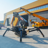 3~18 Ton Alat Angkat Boom Spider Crawler Hidrolik Bekas Konstruksi, Crane Kecil