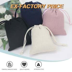 Bolsas de Cordón de Algodón y Lino al por Mayor, Múltiples Tamaños, Reciclables, para Pulseras, Anillos y Regalos - Product Image 2