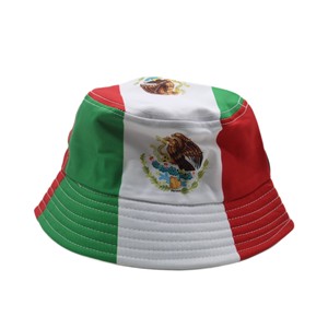Chapeau de pêcheur <span class=keywords><strong>drapeau</strong></span> mexicain pour les fans, respirant, unilatéral, protection solaire quatre saisons pour hommes et femmes - Product Image 5