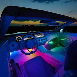 Heilige Rgb Remote Interieur 5050 Decoratieve Led Strip Sfeer Autolichten Met App Muziek Sync Draadloze Afstandsbediening