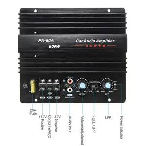 공장 600W 자동차 서브 우퍼 고출력 앰프 보드 자동차 오디오 12V 자동차 파워 앰프 PA-60A