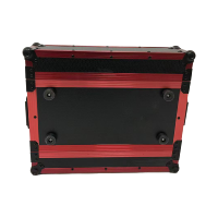 Boîtier de scène 3U en aluminium rouge et contreplaqué noir de haute qualité OEM/ODM pour Midas DL16 avec étanchéité IP67 et 4 pieds en caoutchouc, conception flexible