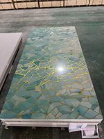 Panneau mural en PVC marbré décoratif brillant de 3 mm pour la décoration en gros, idéal pour les hôtels, les halls et les villas