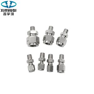 304 स्टेनलेस स्टील फेरूल कनेक्टर सीधे टर्मिनल npt 3/8 "पुरुष थ्रेड सिंगल डबल फर्नियम प्रकार वायु स्रोत उपकरण - Product Image 4