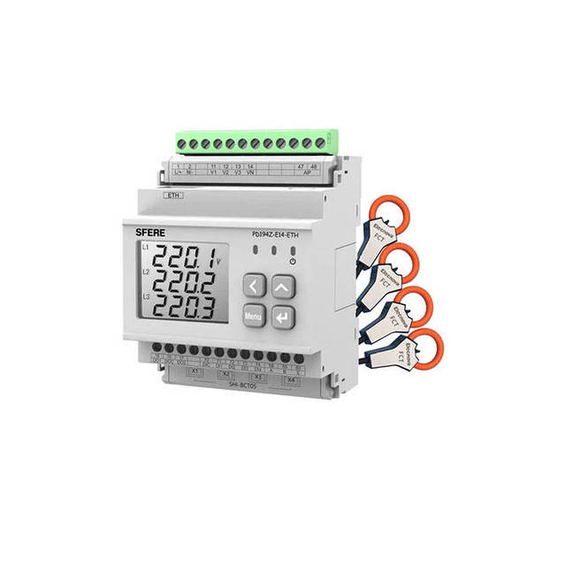 High Accuracy Direct Type Smart Energy Meter Ethernet Modbus TCP 3 Phase Bi-directional Power Meter