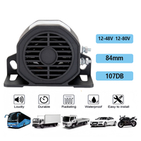 12V 80V 107db Smart Car Alarma de marcha atrás Bocina de respaldo Beeper reverso Zumbador Alarma de respaldo Bocina