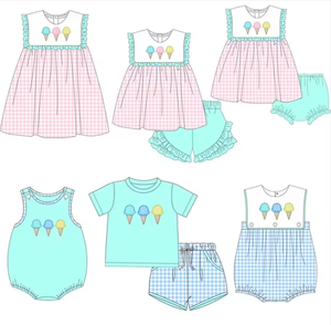 Pre-orden al por mayor: Conjuntos cortos <span class=keywords><strong>de</strong></span> verano para bebé (niño/niña) con apliques <span class=keywords><strong>de</strong></span> sandía a rayas, ropa <span class=keywords><strong>de</strong></span> boutique para niños. - Product Image 3