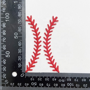 Bricolage en gros de patchs de broderie complets au fer à repasser, points de dentelle rouge pour casquette de camionneur, insigne de broderie de capitaine - Product Image 6