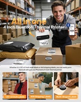 Impresora de Etiquetas Térmica PHOMEMO M420 4x6 para Envíos y Códigos de Barras, Impresora de Logotipos para Pequeñas Empresas, Portátil, Inalámbrica, con Baterías Incluidas