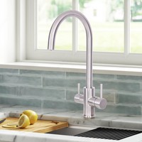 Robinet de cuisine à double poignée, purificateur d'eau 3 voies, mitigeur chaud/froid