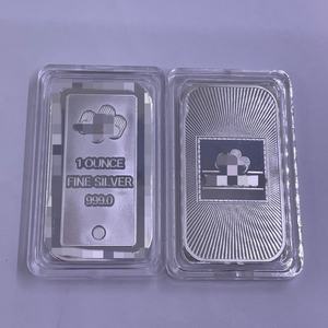 Barras de <span class=keywords><strong>Plata</strong></span> Rectangulares de 1 Onza, Monedas de Cobre Plateadas, Colección de Metalurgia, 2026 - Product Image 1