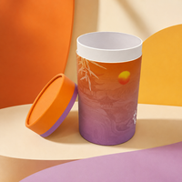 Boîte en tube de papier orange de qualité supérieure pour poudre de complément alimentaire, sachets de boissons et emballage de coffret cadeau bien-être