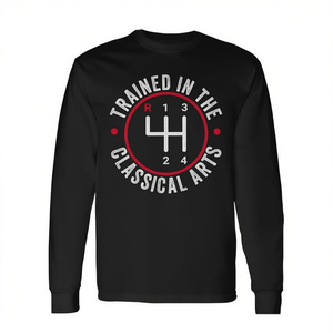 Camiseta de manga larga con estampado de transmisión manual de 4 velocidades, entrenada en las artes clásicas - Product Image 2