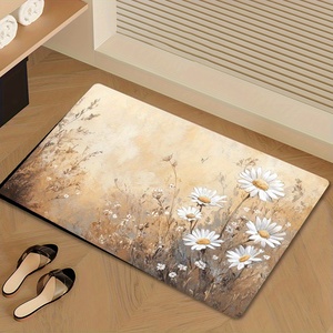 1 tapis <span class=keywords><strong>de</strong></span> <span class=keywords><strong>jardin</strong></span> à thème marguerite, fabriqué en <span class=keywords><strong>terre</strong></span> <span class=keywords><strong>de</strong></span> <span class=keywords><strong>diatomée</strong></span> super absorbante, avec un design antidérapant et un séchage rapide. - Product Image 5