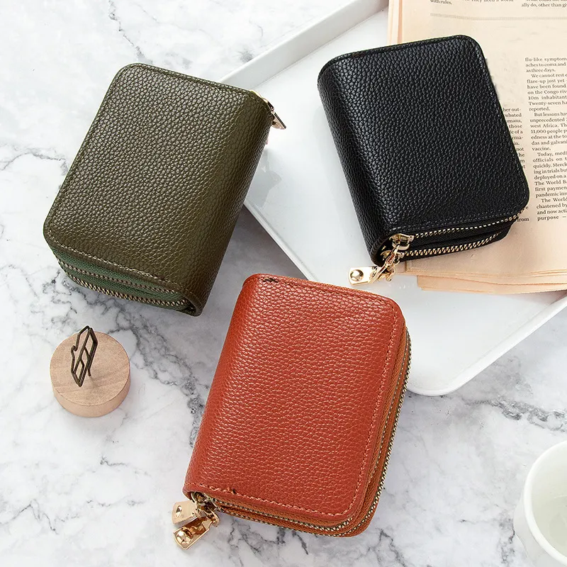 Fashion Women men ID Credit Holder Card Wallet PU Leather Case Coin Purse 2023