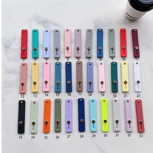 Candy Color Mobile Phone Holder Universal Silicone Finger Kickstand Cell Phone Grip Holder Wristband Stand For Samsung