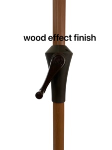 2.7 M Anti-Vent Effet <span class=keywords><strong>Bois</strong></span> Finition Parasol Poteau En Aluminium avec Tuile <span class=keywords><strong>et</strong></span> Manivelle UPF Résistant <span class=keywords><strong>Auvent</strong></span> Gris - Product Image 6