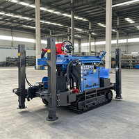Machine de forage de puits profonds sur roues robuste, profondeur 300 m, système de forage mobile neuf