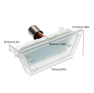 2pcs LED luz de placa de licencia número lámpara para Opel <span class=keywords><strong>Astra</strong></span> <span class=keywords><strong>G</strong></span> MK4 salón 1998-2004, 1999, 2000, 2001, <span class=keywords><strong>2002</strong></span> - Product Image 5