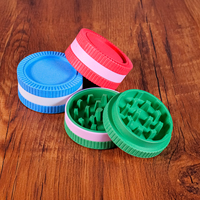 LOGO personnalisé, broyeur à tabac en plastique biodégradable de 2 pouces, broyeur à herbes commercial, accessoires de fumage en gros