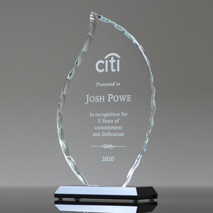 Plaques en verre à facettes en forme de flamme pour les récompenses bancaires <span class=keywords><strong>Memeto</strong></span> - Product Image 2