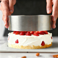 Cercle à pâtisserie en acier inoxydable pour la découpe de biscuits, les moules à mousse, les gâteaux miniatures et divers desserts