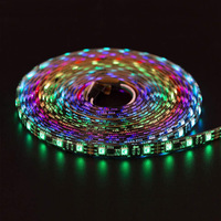 Tira de Luces LED RGB 5050 de Bajo Voltaje, Ultra Estrechas, Cambio de Color, 60 LED, Ra80, Impermeables IP65, Control Remoto, Programables, para Juegos, Interiores
