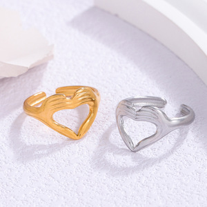 DAIHE New Damen Edelstahl Ring 18 Karat vergoldet Modische Persönlichkeit Boutique Schmuck für Verlobung Geschenk Großhandel - Product Image 3