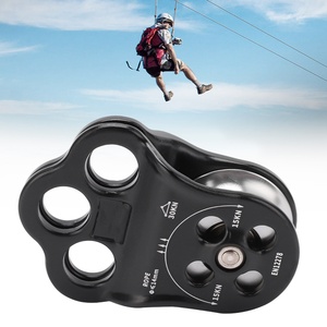 Équipement de sauvetage de poulie de <span class=keywords><strong>grimpeur</strong></span> d'attelage 30KN double roulement pour gréement transportant l'escalade d'arbre d'arboriste - Product Image 6