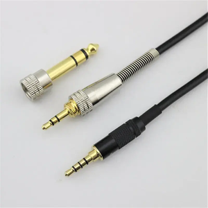Personalizado de gama alta 1m/1,5 m/1,8 m estéreo TRS 3,5mm enchufe de 4 polos macho Cable auxiliar 6,35 <span class=keywords><strong>adaptador</strong></span> DC <span class=keywords><strong>Audio</strong></span> AV Cable altavoces micrófonos - Product Image 6