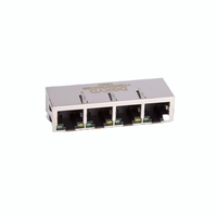1x4 Quad Port Cat5/Cat5e blindé plaqué or, connecteur magnétique de qualité industrielle, 100BASE-TX LED RJ45 Ethernet, aérospatiale, PCB, solaire
