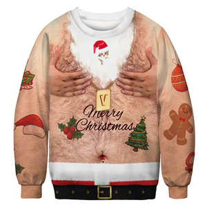 2024 ZHUNA Winter High Quality Funny Cute Classy Custom <strong>Mens</strong> <strong>Xmas</strong> <strong>Jumpers</strong> Big and Tall Ugly Christmas Sweater - Product Image 4