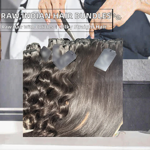 Lots de Cheveux Humains Naturels Indiens Remy Non Traités, à Cuticules Alignées, Double Trame Faite à la Machine, Lisses et Soyeux, Couleur Os Clair - Product Image 2